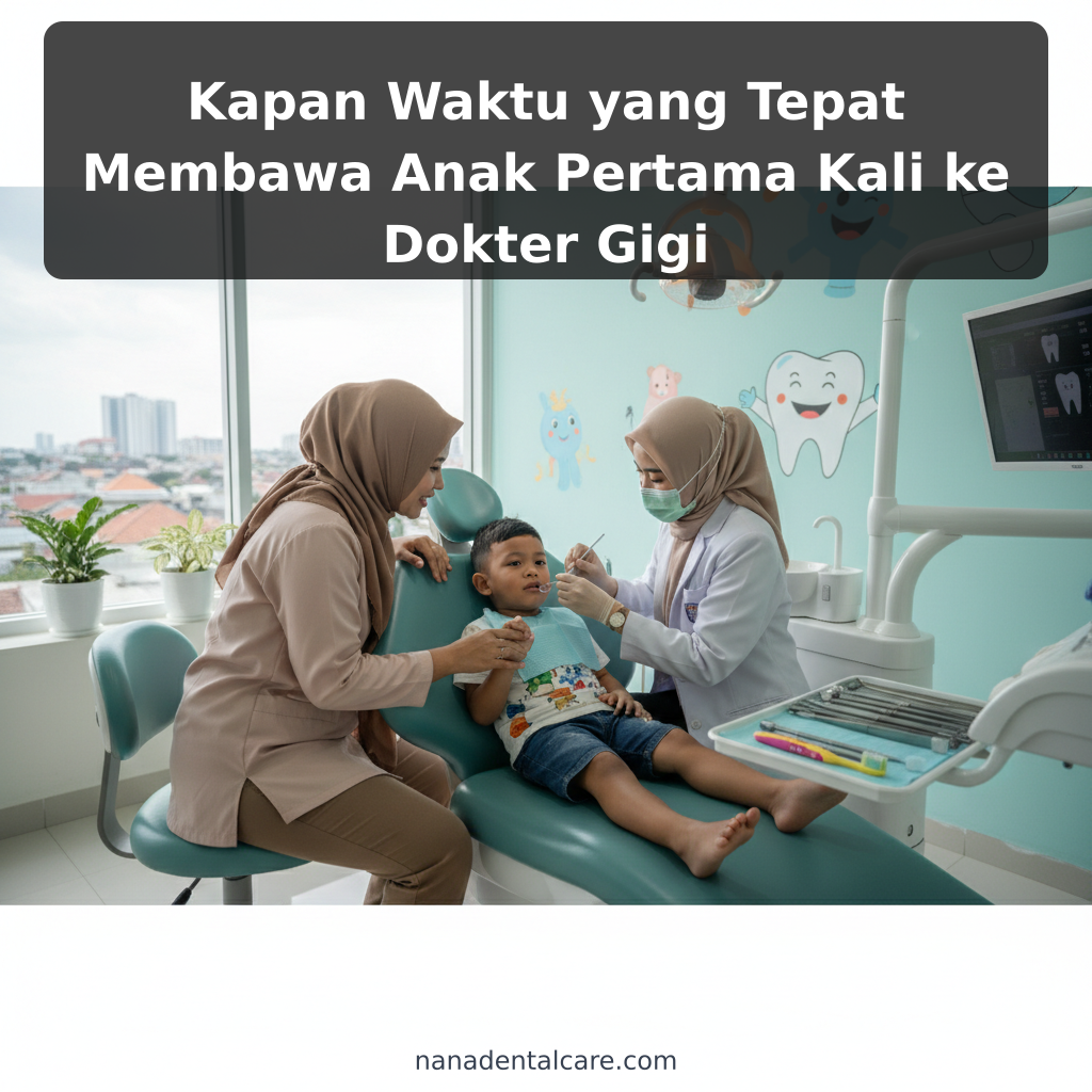 Kapan Waktu yang Tepat Membawa Anak Pertama Kali ke Dokter Gigi - ilustrasi