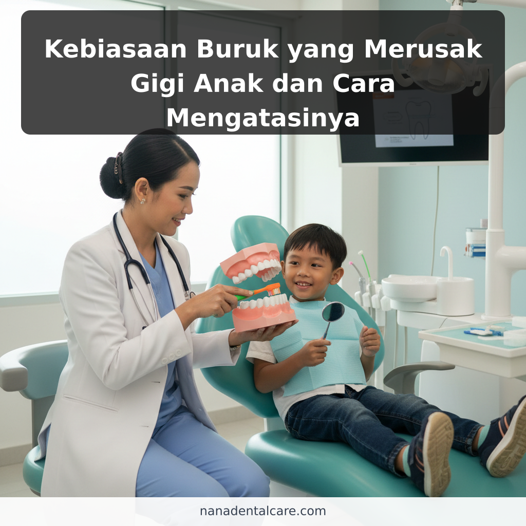 Kebiasaan Buruk yang Merusak Gigi Anak dan Cara Mengatasinya - ilustrasi
